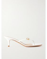 Gianvito Rossi - Vernice 55 Buckled Leather Mules - Lyst