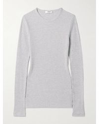 Agolde - Delphi Ribbed Jersey Top - Lyst