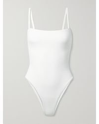 Matteau - Petite Square Recycled-Seersucker Swimsuit - Lyst