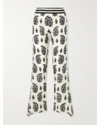 Johanna Ortiz - Femininity Dramatic Printed Linen Flared Pants - Lyst