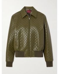 Gucci - Veste En Cuir Gaufré - Lyst