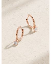 Anita Ko - 18-Karat Rose Diamond Hoop Earrings - Lyst