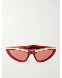 Bottega Veneta - Cat-Eye-Tone And Acetate Sunglasses - Lyst