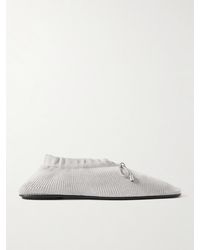 TOTEME - Metallic Knitted Ballet Flats - Lyst