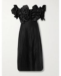 Aje. - Etta Appliquéd Off-The-Shoulder Linen-Blend Midi Dress - Lyst
