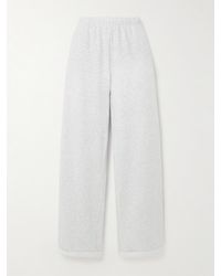 Skims - Pantalon De Survêtement Droit En Jersey De Coton Mélangé, Light Heather - Lyst