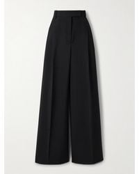 Rohe - Pleated Grain De Poudre Wool And Mohair-Blend Wide-Leg Pants - Lyst