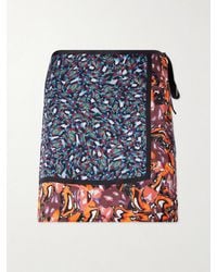 Dries Van Noten - Gabrinas Printed Satin Wrap Mini Skirt - Lyst