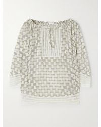 Eres - Idylle Amourette Lace-Trimmed Cotton And Silk-Blend Fil Coupé Pajama Top - Lyst