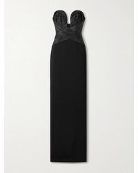 Carolina Herrera - Robe Du Soir Bustier En Crêpe Et En Satin À Plis - Lyst