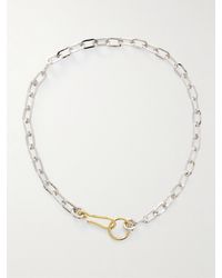 Laura Lombardi - Fara Platinum- And-Plated Recycled Necklace - Lyst