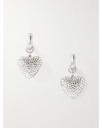 Roxanne Assoulin - The Dazzling Puffy Heart-Tone Crystal Hoop Earrings - Lyst