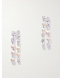 Completedworks - Recycled, Pearl And Cubic Zirconia Earrings - Lyst