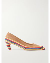 Gabriela Hearst - Peggy 50 Crocheted Suede Pumps - Lyst