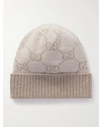 Gucci - Beanie Aus Jacquard-Strick Aus Kaschmir - Lyst