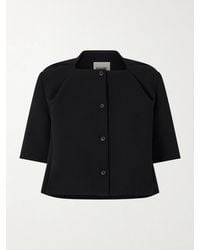 KHAITE - Franc Cropped Crepe Jacket - Lyst