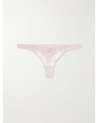 Kiki de Montparnasse - Juliette Lace-Trimmed Mesh Thong - Lyst