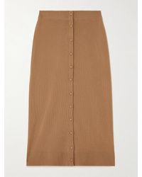 Victoria Beckham - Midirock Aus Einer Merinowollmischung - Lyst