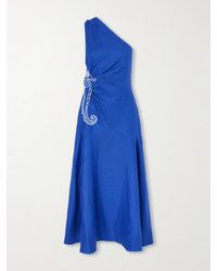 FARM Rio - Seahorse Embroidered Linen Maxi Dress - Lyst