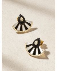L'Atelier Nawbar - Bond Street Fan Mini 18-Karat Multi-Stone Earrings - Lyst