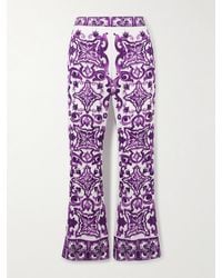 Dolce & Gabbana - Silk Trousers - Lyst