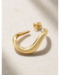 KIMAI - Wavy 18-Karat Recycled Single Hoop Earring - Lyst