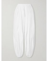 Alaïa - Striped Cotton-Poplin Balloon Pants - Lyst