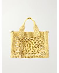 Chloé - Summer Banana Leather-Trimmed Raffia Tote Bag - Lyst