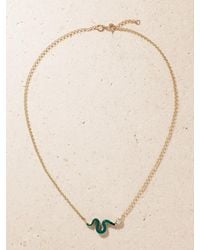 L'Atelier Nawbar - Boa 18-Karat, Malachite And Diamond Necklace - Lyst