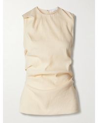 Proenza Schouler - Anoushka Ruched Linen-Blend Tank - Lyst