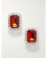 Jennifer Behr - Diana-Plated Topaz And Crystal Earrings - Lyst