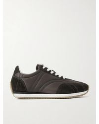 TOTEME - The Sport Suede And Shell Sneakers - Lyst