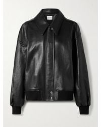 KHAITE - Shelman Leather Bomber Jacket - Lyst