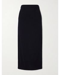 TOTEME - Organic Cotton And Silk-Blend Wrap Midi Skirt - Lyst