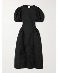 Cecilie Bahnsen - Bali Midikleid Aus Matelassé Mit Cut-Out - Lyst
