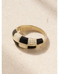 Yvonne Léon - Alliance 9-Karat, Onyx And Diamond Ring - Lyst