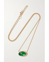 Brooke Gregson Orbit 18-karat Gold, Emerald And Diamond Necklace - Metallic