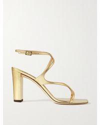 Jimmy Choo - Azie 85 Metallic Leather Sandals - Lyst