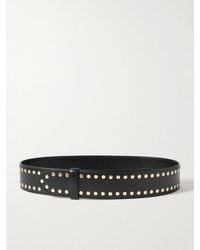 KHAITE - Theo Studded Leather Belt - Lyst