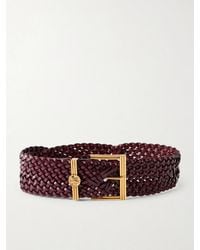 Etro - Pegaso Logo-Embellished Woven Leather Belt - Lyst