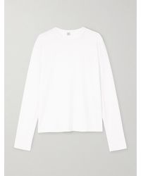 TOTEME - T-Shirt À Manches Longues En Lyocell Tencel Et Coton Biologique Mélangés - Lyst