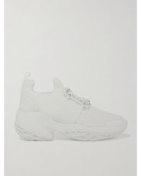 Roger Vivier - Baskets Sans Lacets En Cuir Et En Résille À Cristaux Viv Run - Lyst