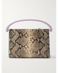 Dries Van Noten - Tote Aus Leder Mit Schlangeneffekt - Lyst