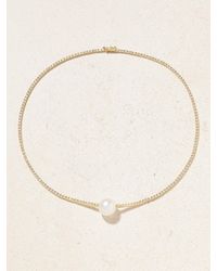 Mizuki - 18-Karat, Diamond And Pearl Necklace - Lyst
