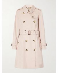 Burberry - Kensington Double-Breasted Belted Cotton-Gabardine Trench Coat - Lyst