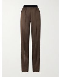 Tom Ford - Silk-Blend Satin Pants - Lyst