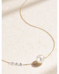 Mizuki - 14-Karat, Pearl And Diamond Necklace - Lyst