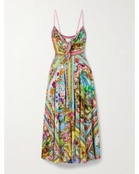 CAMILLA - Crystal-Embellished Printed Silk Crepe De Chine Maxi Dress - Lyst