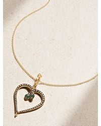 Ileana Makri - Miracle Love 18-Karat, Diamond And Emerald Necklace - Lyst