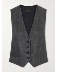 Nili Lotan - Ismael Checked Wool-Blend Vest - Lyst